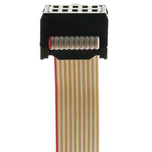 Cable plano Bogzon con paso de 2,54 mm, 2 filas, 10 pines, hembra a hembra, 1 m, conector IDC para monitor y programador - Product Image 2