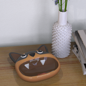Custom Eco-Friendly Fun Canine-inspired Whimsical Animal <strong>Design</strong> Porcelain Cartoon Big Mouth <strong>Dog</strong> Face Food &amp; Water Feeding <strong>Bowl</strong> - Product Image 6