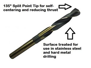 2024 New phay công cụ 13/16 M35 bạc & deming <span class=keywords><strong>1</strong></span>/<span class=keywords><strong>2</strong></span> "giảm Shank HSS Twist Khoan Bits thiết lập cho kim loại - Product Image 2