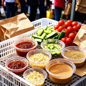 Gobelets jetables en plastique PP de Chine, résistants au congélateur, pour la conservation de confiture et de sauce chili - Product Image 1