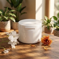 Pots en plastique blancs de 50g, 80g, 100g avec cuillère pour cosmétiques et soins de la peau