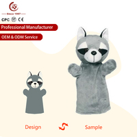 Usine personnalisée unisexe en peluche dessin animé Chef adulte marionnette à doigt personnalisé conception ODM brodé Super doux en peluche conçu sur mesure