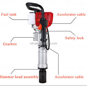 Mesin Pemancang Tiang Portabel Bertenaga Bensin <span class=keywords><strong>2</strong></span>.4KW Diameter 50mm-100mm dengan Bantalan Roda Gigi Mesin - Product Image 6