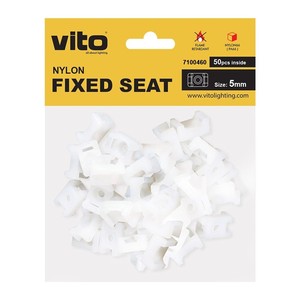 Soporte fijo de nylon Vito de 5 mm ignífugo para gestión de cables - Product Image 1
