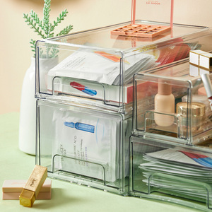 Acrylic Cosmetic Storage <b>Box</b> With Drawers Stackable Multi Layer Skin Care Organizer Transparent <b>Makeup</b> Organizer - Product Image 4