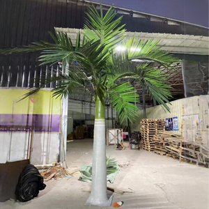 Grande madeira <span class=keywords><strong>artificial</strong></span> exterior Areca Palmeira Bonsai UV certificada do falso e folhas do metal para árvores decorativas do coco da data - Product Image 6