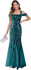 שמלת כלה בתולת ים עם תחרה ולוגו בהתאמה אישית, שמלת ערב, שמלת כלה יוקרתית עם דוגמת זנב - Product Image 4