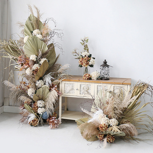 <span class=keywords><strong>Bouquet</strong></span> de <span class=keywords><strong>fleurs</strong></span> <span class=keywords><strong>séchées</strong></span> naturelles en palmier pour mariage et décoration de la maison pour la fête des mères - Product Image 6