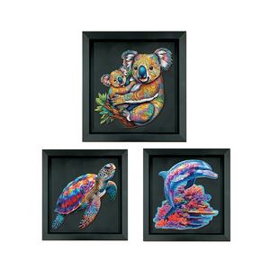 Cornice Fotografica Artistica con Puzzle in Legno a Forma di Animale, Gioco Educativo Unico per Bambini, Decorazione da Parete - Product Image 1