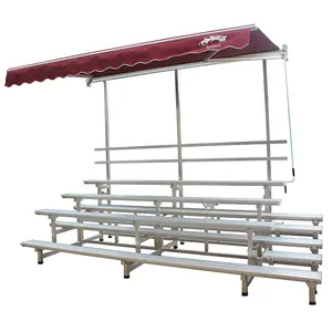 Capacity 1500 People Scaffolding Metal Grandstand Stadium Elevated Bleacher Seating With Roof For Basketball Game