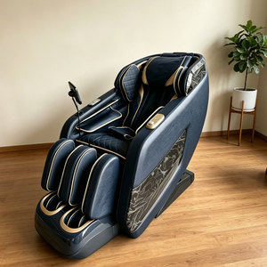 Meilleur <span class=keywords><strong>fauteuil</strong></span> de massage de luxe 3D à gravité zéro pour étirement corporel complet, avec rails de guidage double SL, physiothérapie infrarouge, contrôle de la minuterie, en PU - Product Image 1