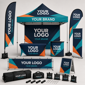 Kit de stand para campañas corporativas con carpa publicitaria, sombrillas, cuadernos, credenciales, pulseras, abanicos de mano y gorras, carpa para ferias comerciales - Product Image 5