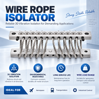 Isolateur de vibrations à câble métallique en acier inoxydable et aluminium haute performance JGX-0240D-3.6A, conception à rigidité non linéaire pour pompe