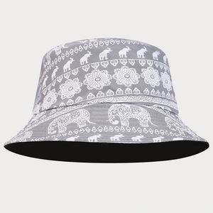 Sombrero de Pescador Reversible con Estampado Completo de Elefantes, para Verano, Aire Libre, Casual, para Hombre y Mujer - Product Image 5