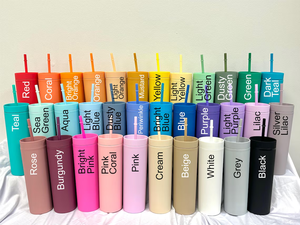 <span class=keywords><strong>Gobelet</strong></span> en plastique de haute qualité 16oz pastel <span class=keywords><strong>réutilisable</strong></span> à double paroi en acrylique mince coloré avec paille - Product Image 6