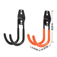 Organisateur mural pour outils de garage, support de rangement suspendu pour garage, double crochets utilitaires pour outils de jardin et de garage