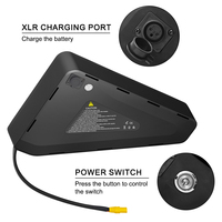 Baterai Sepeda Listrik Segitiga 48V 52V 20Ah Desain Kompak di Bagian Bawah Rangka, Layar LED Penunjuk Daya Tahan Air Cocok untuk Kebanyakan Rangka Sepeda Listrik