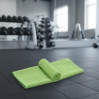 Serviette de sport rafraîchissante Landun ultra-douce à séchage rapide, effet glace instantanée, couleur unie, design tissé pour usage extérieur