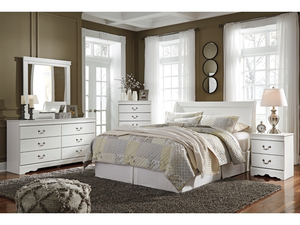 <span class=keywords><strong>Lit</strong></span> Queen Sleigh en blanc Crisp Cottage, cadre de <span class=keywords><strong>lit</strong></span> traditionnel de style Louis Philippe <span class=keywords><strong>avec</strong></span> tête et pied de <span class=keywords><strong>lit</strong></span>, bois d'ingénierie - Product Image 5