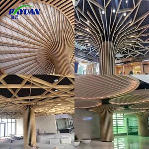 Profilés en aluminium imitation bois pour plafonds, adaptés aux galeries d'art haut de gamme, aux bars, aux hôtels, aux centres commerciaux - Product Image 2