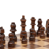 Fabricant d'ensembles d'échecs portables en bois écologiques, ensemble d'échecs en bois imprimé, jeu de société de voyage