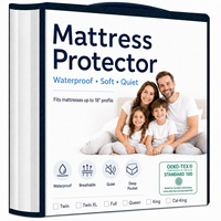 Service OEM & ODM, housse de matelas en bambou/coton hypoallergénique, protège-matelas imperméable