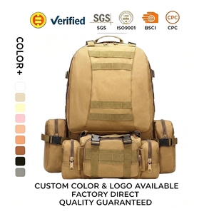 Sac à dos Oxford multifonctionnel Molle 3P Attack 50L/55L avec poignée souple, respirant, réduction de la charge et protection dorsale pour activités de plein air - Product Image 1
