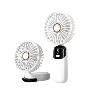 Mini-ventilateur portable rechargeable multifonction pliable à 180 degrés avec écran numérique - Product Image 2