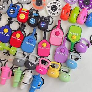 Llaveros 3D de PVC con Forma de Equipo Deportivo de Yoga, Guantes de Boxeo, Mini Kettlebell, Barra de Pesas, Bolsa, Colgante - Product Image 5