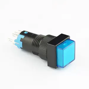 1NO1NC闩锁发光二极管24VDC塑料按钮开关12毫米