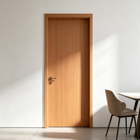 Portes d'entrée doubles de luxe en bois massif de haute qualité avec isolation phonique pour hôtel, salon et chambre à coucher (extérieur)