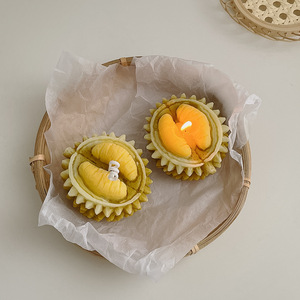 Durian Scented Candles Soy Wax Handmade Artificial Fruit Shape Home Fragrance Gift Box - Product Image 5