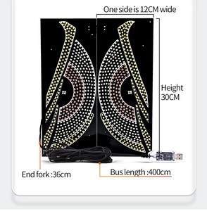 أفضل المبيعات من مصابيح العين الشيطية الديناميكية، ملصقات زينة للسيارات، شاشات عرض LED لمصابيح السيارات الأمامية - Product Image 6