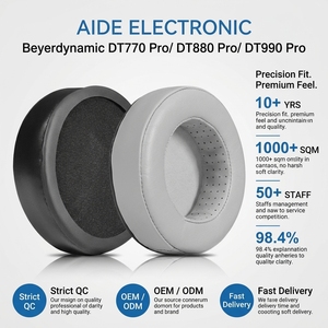 Coussinets d'oreille de remplacement <span class=keywords><strong>DT990</strong></span> pour Beyerdynamic DT770 Pro/DT880 Pro/<span class=keywords><strong>DT990</strong></span> Pro, pièces de rechange confortables pour casque à isolation phonique - Product Image 1