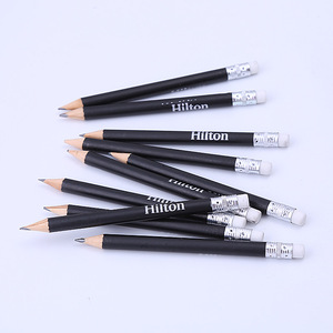 Half Black Pencils with <b>Eraser</b> Short Mini Hexagon Non Toxic Pencil Golf Pocket Pencils - Product Image 1