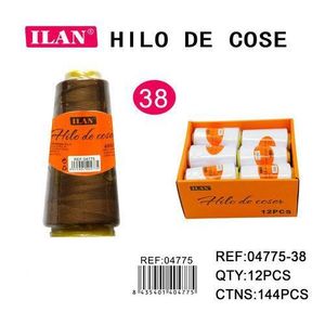 Filo da Cucito Ilan 2750 M Giallo Denim Scuro 38 Colori Confezione da 12 Pezzi - Product Image 3