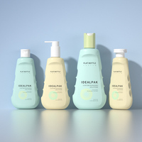 Flacons de lotion pour soins de la peau en PE, contenants en plastique, emballage, 200 ml, 300 ml, pompe, shampoing, crème pour le visage, capacité personnalisée, impression d'écran