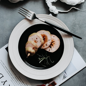 Piatto in ceramica personalizzato in stile nordico piatti da portata per <span class=keywords><strong>Pasta</strong></span> piatto piatto di paglia piatti per zuppa profonda - Product Image 2