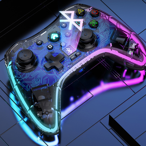 Mando RGB transparente para Nintendo Switch/<span class=keywords><strong>Android</strong></span> iso <span class=keywords><strong>Pc</strong></span>, mando inalámbrico Universal - Product Image 3