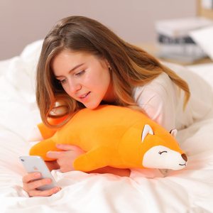 Greenmart, almohada suave para dormir de gran tamaño, juguete creativo de peluche de zorro de fiesta, muñeca de diseño personalizado, regalo para niñas, juguetes de animales de peluche bajos - Product Image 2