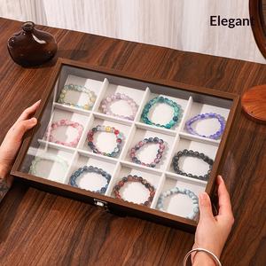 Boîte <span class=keywords><strong>de</strong></span> rangement pour bijoux en cristal anti-poussière avec couvercle, style européen rectangulaire, boîte <span class=keywords><strong>de</strong></span> collection à fermeture à pression - Product Image 2