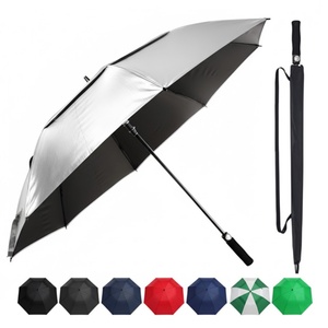 Rain Gear Large UV Protect Pongee Straight Golf <b>Umbrella</b> with Logo Custom <b>Windproof</b> for Men Beach Business Gift - Product Image 1