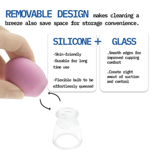 A0527 Class I Silicone Cupping Massage Cup <b>Face</b> Neck Eye Massager Vacuum Body Facial Care Steaming Pore Cleaner Tool - Product Image 6