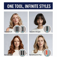 Styler capillaire professionnel 6-en-1 1350W avec moteur sans balais, sèche-cheveux ionique, boucleur, outil multi-coiffure CE FCC pour la vente en gros