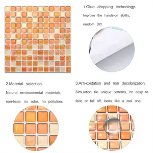 Mosaico Wall Tile Peel and Stick autoadesivo Backsplash cucina fai da te bagno casa Wall Sticker vinile 3D adesivi personalizzati