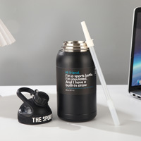 Thermos classique à double paroi isolé 600 ml, anti-fuite, en acier inoxydable, 6-12 heures de maintien thermique, portable, écologique, pour le camping