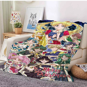 Nuevo personalizado 3D impreso Anime dibujos animados ángulo monstruo patrón suave ligero franela polar mantas para la venta - Product Image 4