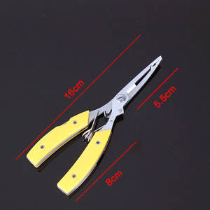 Alicates de pesca de acero inoxidable, herramienta portátil multifuncional con cuchillo para accesorios de pesca - Product Image 2