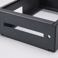Boîtier à fond ouvert de grande taille, certifié ISO9001, en tôle de précision, revêtement en poudre gris anthracite