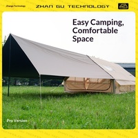 Tente de toit gonflable en tissu Oxford imperméable de 12 mètres carrés, installation rapide quatre saisons, protection solaire pour pique-nique en plein air